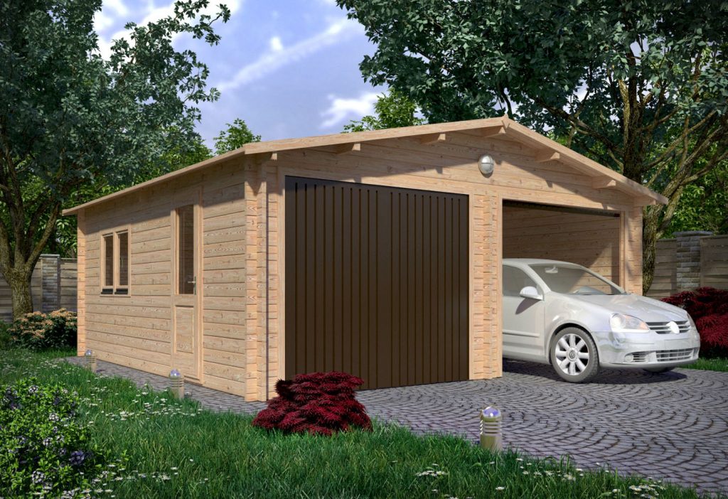 Garage in legno doppio 6x6 premium